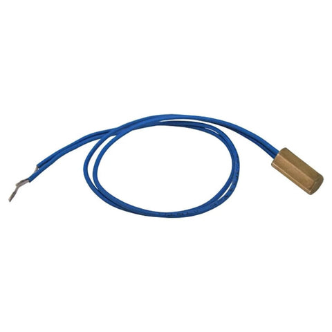 tekmar universal temperature sensor 071, blue two-conductor cable with brass rectangular sensing head