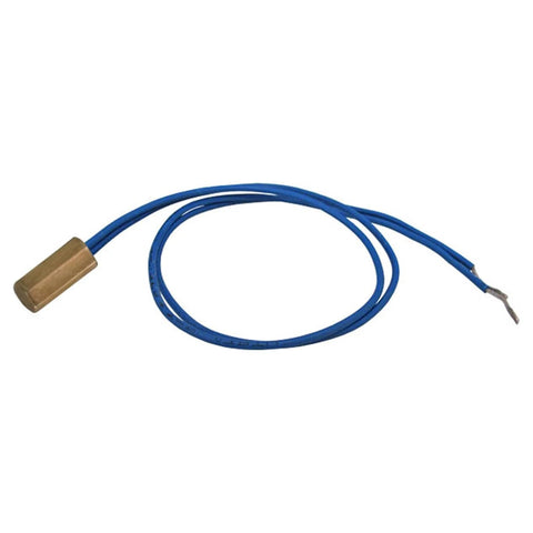 tekmar Universal Temperature Sensor 071 with blue cable and brass probe for thermostat controls