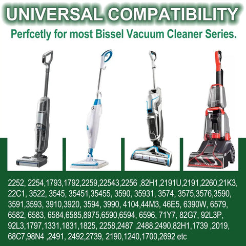 Restore strong suction and peak cleaning with this four pack of replacement vacuum belts, compatible with select Bissell models.