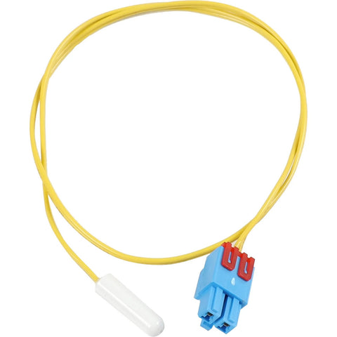 Refrigerator temperature sensor DA32-10105X with yellow lead, white probe, blue 2-pin connector
