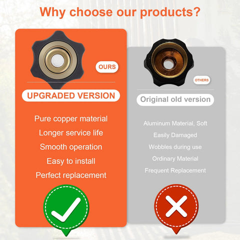 Water inlet fitting DZQPPC 7112362; upgraded copper version vs original aluminum for Simpson high-pressure washer pumps