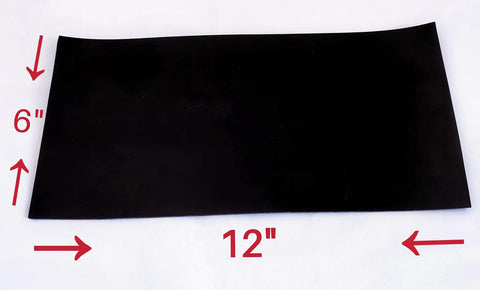Ultra soft urethane anti vibration pads deliver superior vibration isolation, 12x6 inch, black sheet for noise reduction.