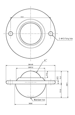 US-25 Ball Transfer Unit US Type (Steel Body) IGUCHI made in Japan - VXB Ball Bearings