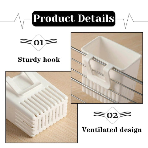3 Pcs Utensil Drying Rack Universal Cup Silverware Utensil Drying Holder Basket for Home Kitchen, white basket details