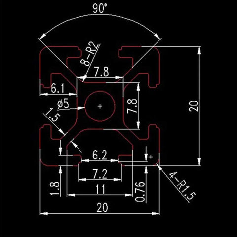 Technical diagram of an aluminum frame for ✝️ 4-Pack Utility Cart 400 mm Platform Size Aluminum Frame Built for Moving Boxes, Appliances, and Heavy Cargo.