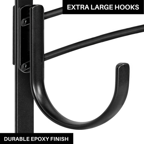 Close-up of extra large hooks on steel frame with durable epoxy finish, part of the ✝️ 1-Pack Utility Cart Steel Frame Built for Moving Boxes.