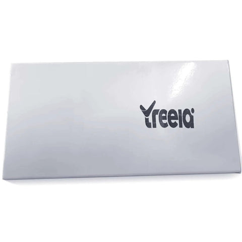 White box with black 'treeia' logo on top surface