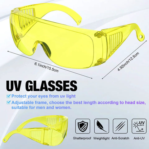 Tallew yellow UV protective safety glasses with adjustable frame and wraparound lenses