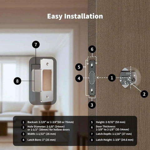 Diagram of Ultra Secure UWB Smart Lock With Matter Over Thread Delivers Effortless Access Through Auto Unlock, Apple Home Key, Fingerprint.