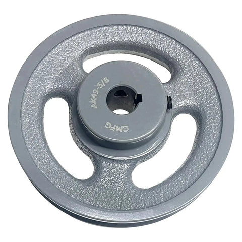 V Belt Pulley 4.75 Inch Outer Diameter With Five Eighth Inch Fixed Bore Cast Iron AK Single Groove For A 3L And 4L V Belts