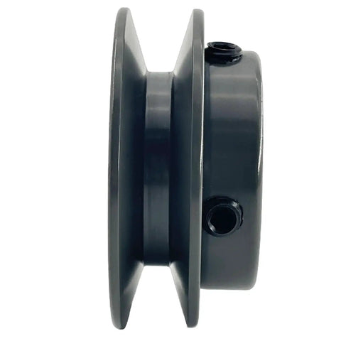 Side view of V Belt Pulley 1 Inch Bore 2.5 Inch OD Single Groove Cast Iron Sheave For A 3L 4L Belts with Rust Resistance