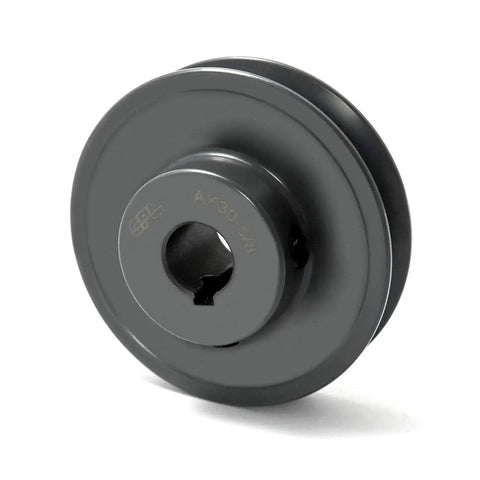 Single Groove V Belt Pulley With Three Inch Outer Diameter And Five Eighth Inch Bore Fixed Bore For V Belt Sections A AX 4L, cast iron view