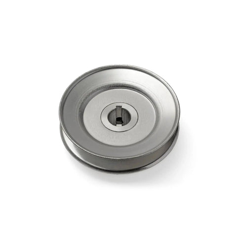 V-Groove Drive Pulley 4 Inch Outside Diameter 3/4 Inch Bore Heavy Duty Split Steel Construction With 3/16 Inch Keyway
