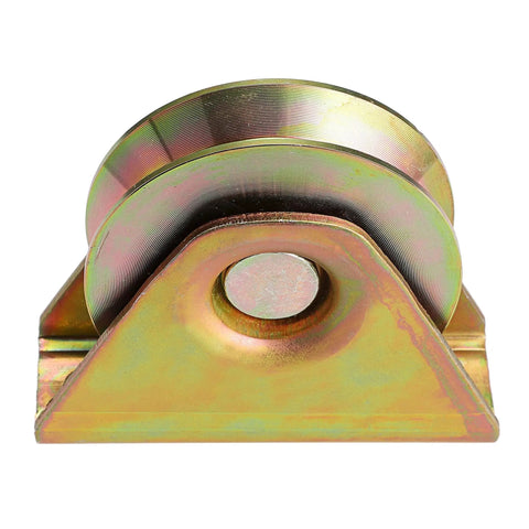 Heavy Duty 2 Pack 3 Inch V Groove Sliding Gate Wheels With Bracket For V Track Rail, corrosion resistant galvanized steel caster