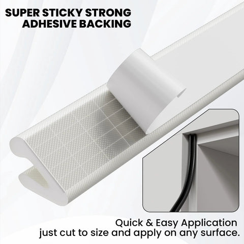 V-shape foam weatherstripping door seal, white, 19.7 ft, self-adhesive for exterior door frames by Amazon