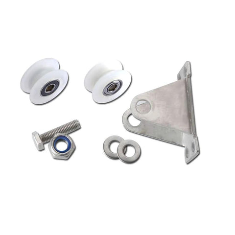 Pulley,Pulley Wheel, 2pcs Roller Track Wheel,2inch Heavy Duty Caster,304 Stainless Steel Bracket,Mute Double Bearings for sliding doors