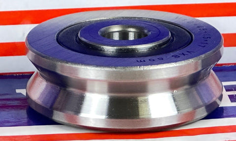 V10x45x15/17mm V Groove Track Roller Bearing With Extended Inner 2mm - VXB Ball Bearings