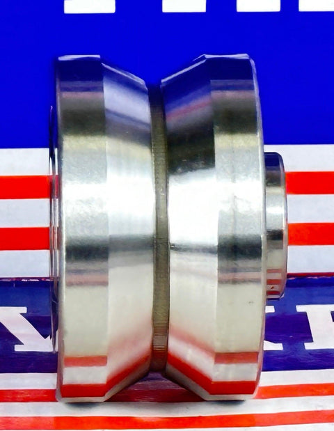 V12x45x26-30mm V Groove Track Roller Bearing With Extended Inner 4mm - VXB Ball Bearings