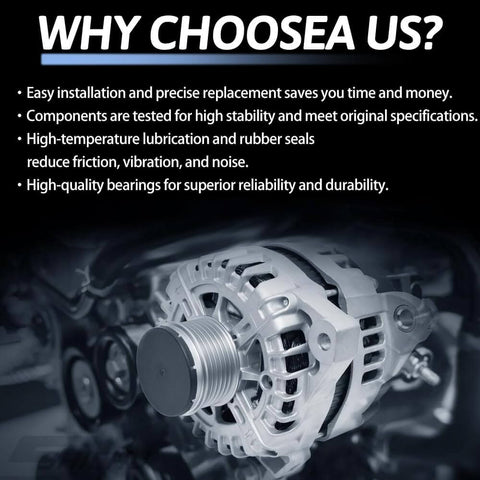 3.6L V6 Alternator Compatible With Popular American Full Size Cars And SUVs 2011 Through 2023 180A 4801778AF in engine bay