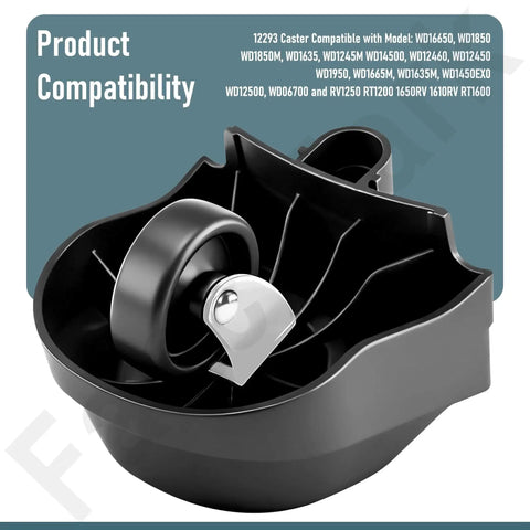 Foot And Caster Replacement Set For Wet And Dry Vacuum Cleaners 6 Gallon 9 Gallon 12 Gallon Models Compatible With Ridgid WD16650 WD06350