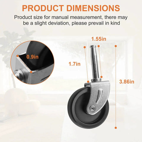 4 Pcs Wet Dry Vacuum Caster Wheels Replacement Set For Vacuum Cleaners Compatible With Dewalt Craftsman Ridgid Models