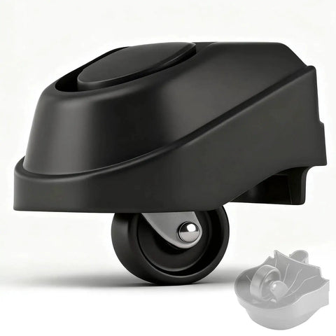 Foot Caster And Caster Wheel Set For Plate Caster Replacement Compatible With 6 To 16 Gallon Wet Dry Vacuums side view