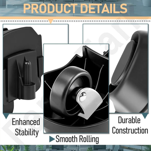 Foot And Caster Replacement Set For Wet And Dry Vacuum Cleaners 6 Gallon 9 Gallon 12 Gallon Models Compatible With Ridgid WD16650 WD06350