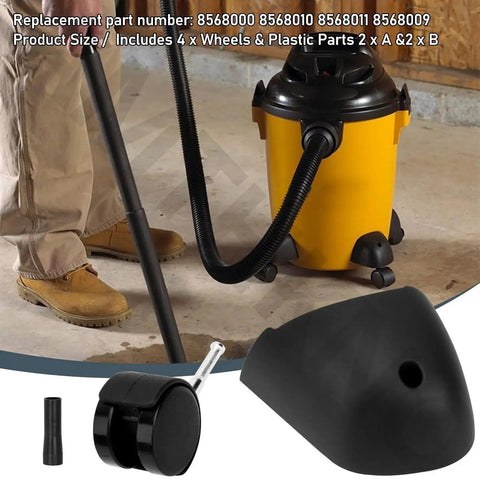Heavy Duty Caster Wheels With Caster Foot Kit For Shop Vac A And B Cleaners Replacement Parts 8568000 8568009 8568010 8568011