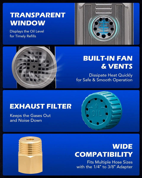 Features of Two Gallon Vacuum Chamber Kit With 1/4 HP Vacuum Pump for Easy Wood Stabilization and Silicone Degassing, Orion Motor Tech