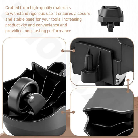 Close-up view of Two Pack Foot Caster And 12293 Caster Kit for Plate Caster Systems Compatible With Six To Sixteen Gallon Wet And Dry Vacuums