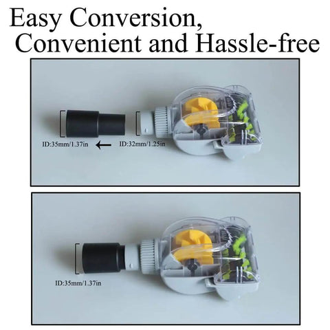 Two Piece Universal Vacuum Hose Adapter Kit That Really Works with Reducer Attachments Converts 1.26 Inch to 1.37 Inch Dust Hose