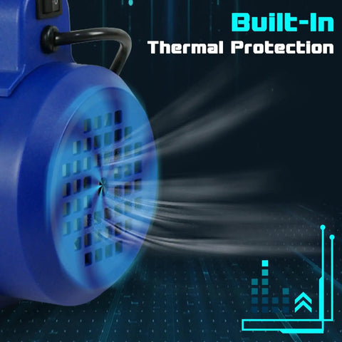 Blue Powerful 3.5 CFM Single Stage Vacuum Pump For HVAC R410A Systems with built-in thermal protection feature