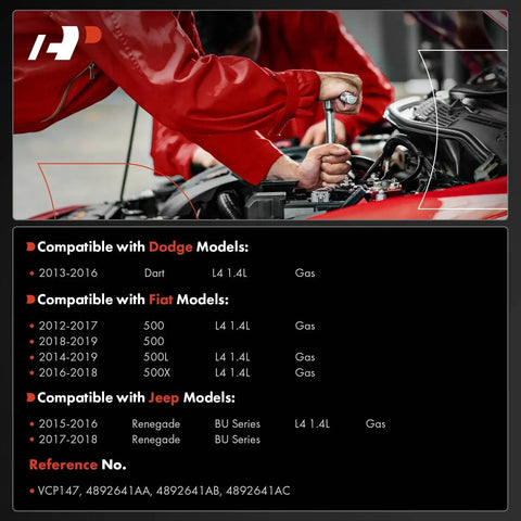 Mechanic installing Reliable Vacuum Pump Replacement For Jeep Dodge And Fiat Vehicles A-Premium in engine bay