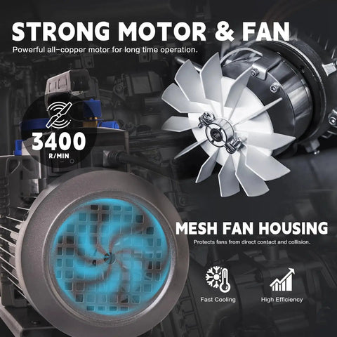 Heavy Duty 14 CFM Vacuum Pump 1 HP Dual Stage Rotary Vane With Mesh Fan Housing and Strong Copper Motor For HVAC Auto Systems