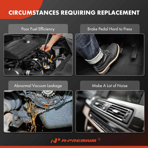 Diagram showing issues solved by Premium Electric Motor Drive Vacuum Pump Replacement for Chevrolet Express 2500-4500.