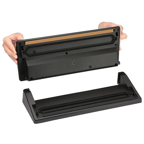 Food sealer gasket replacement set, 4-pack, black plastic with orange seal, fits GERYON E2900/E2901 vacuum sealer.