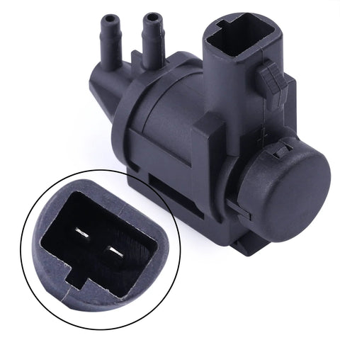 Front view of JCCGLOBAL 4x4 hub lock actuator; black plastic, dual vacuum ports, 2-pin connector