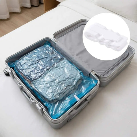 10 Pack Vacuum Storage Bags Sealing Clips Set Reusable Zipper Sealing Clips for Bags Space Saving No Fuss Labor Saver in suitcase
