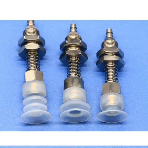 Heavy Duty Industrial Vacuum Suction Arm Accessory With Metal Tracheal Adapter And 30mm 3 Layer Suction Cup on blue background