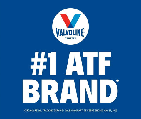 Valvoline logo with "#1 ATF Brand" text on blue background, retail tracking service note