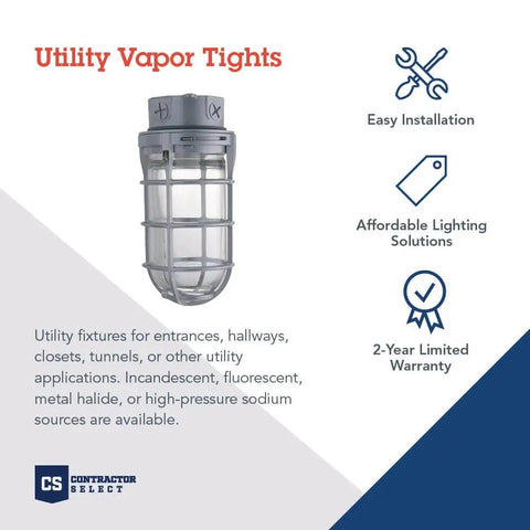Industrial Jelly Jar Vapor Tight Light Fixture With Prismatic Glass Globe, 150W 120V Ceiling Or Wall Mount Lamp, Built Tough Gray Finish, Includes Junction Box, Great For Indoor Outdoor Use Lithonia Lighting on display