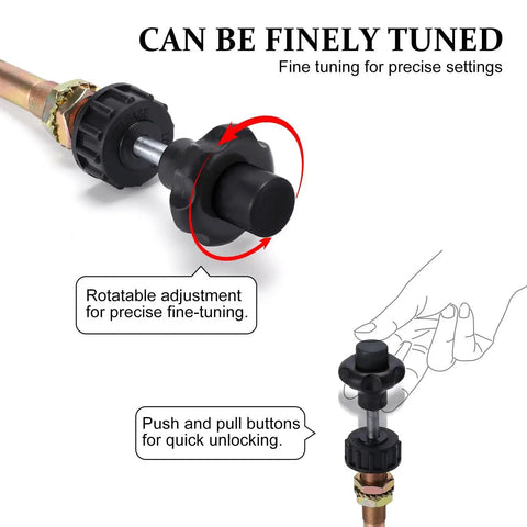 Heavy duty vernier lock cable delivers precise throttle control with a durable dual ball lock mechanism, 10 ft length, with tuning features.