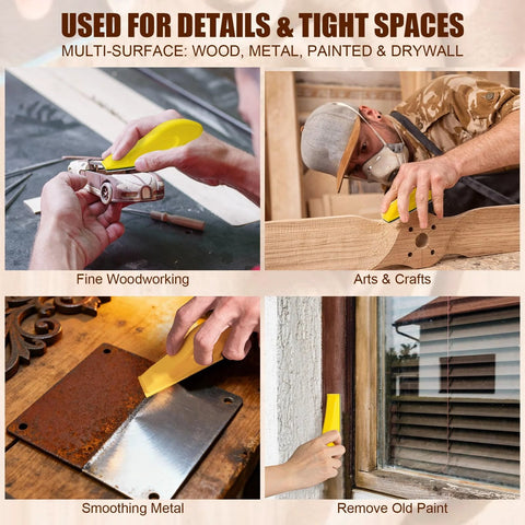 90Pc Micro Detail Sander Kit 3In1 Mini Block With 60–400 Grit Sandpaper For Wood used for various detailed sanding tasks