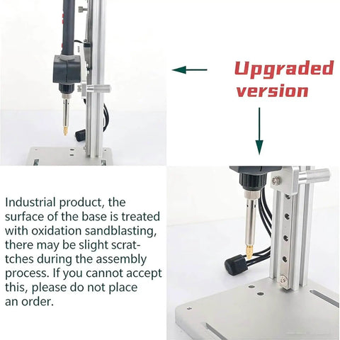 Vertical Heat Pressing Station With 90W Digital Display Soldering Iron For Plastic and 3D Printing Components, side view