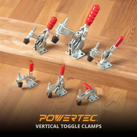 2 Pack Toggle Clamps 500 Lb Vertical Quick Release 12130 With Rubber Tip For Woodworking Jigs Fixtures Welding Drill