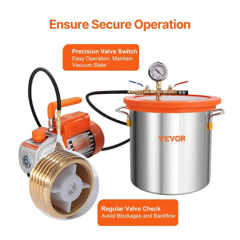 All In One 5 Gallon Vacuum Chamber Kit For Wood Stabilization And Resin Degassing With A 3.5 CFM Single Stage Vacuum Pump
