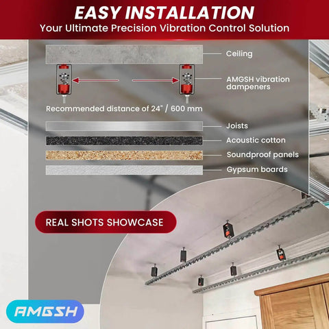 Ceiling Vibration Damping Mounts Ten Pack Spring Isolator Hangers With 110 Pound Capacity And 1.2 Inch Deflection installation guide