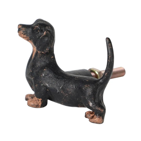 Two Piece Vintage Dachshund Cabinet Pulls Set Decorative Metal Knob Handles, dachshund design, for doors, cabinets, and drawers