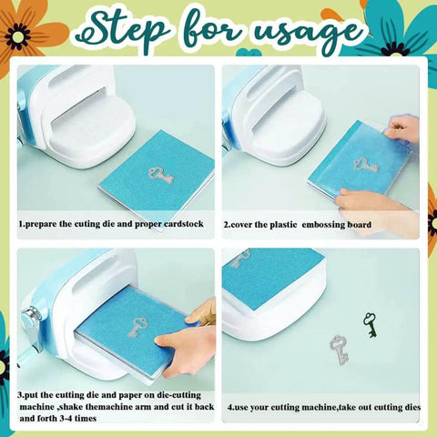 Step-by-step usage of Retro Keys Cutting Dies Set For Scrapbooking And Card Making with embossing machine
