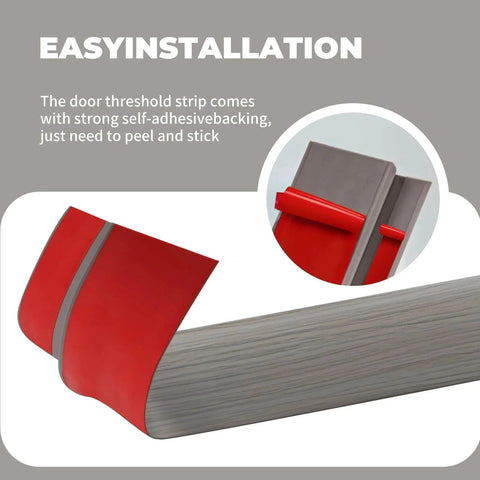 Floor Transition Strip Door Threshold 36 inch, 1/2'' ~ 3/5'' Threshold Ramps for Doorways shown with adhesive backing